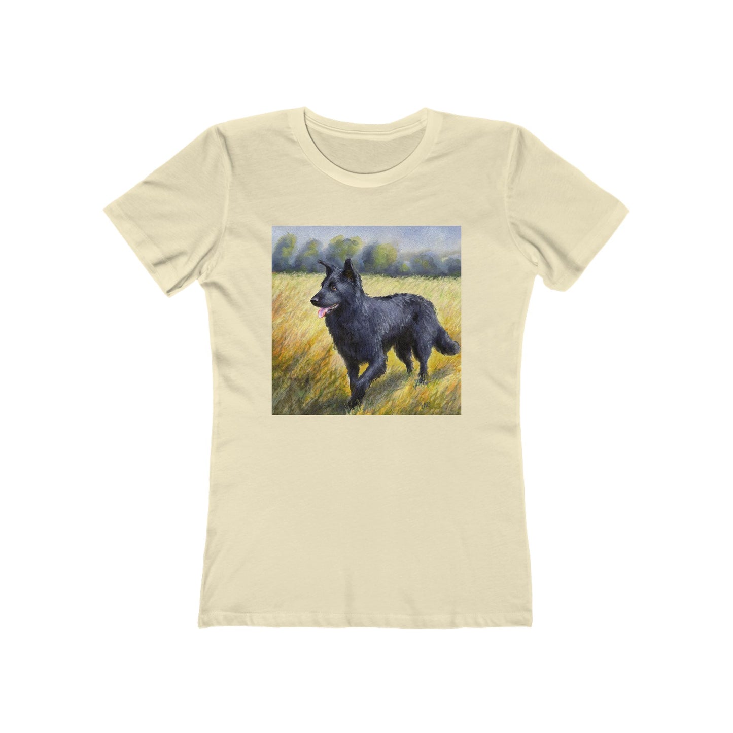 Mudi Women's Slim Fitted Ringspun Cotton Tee