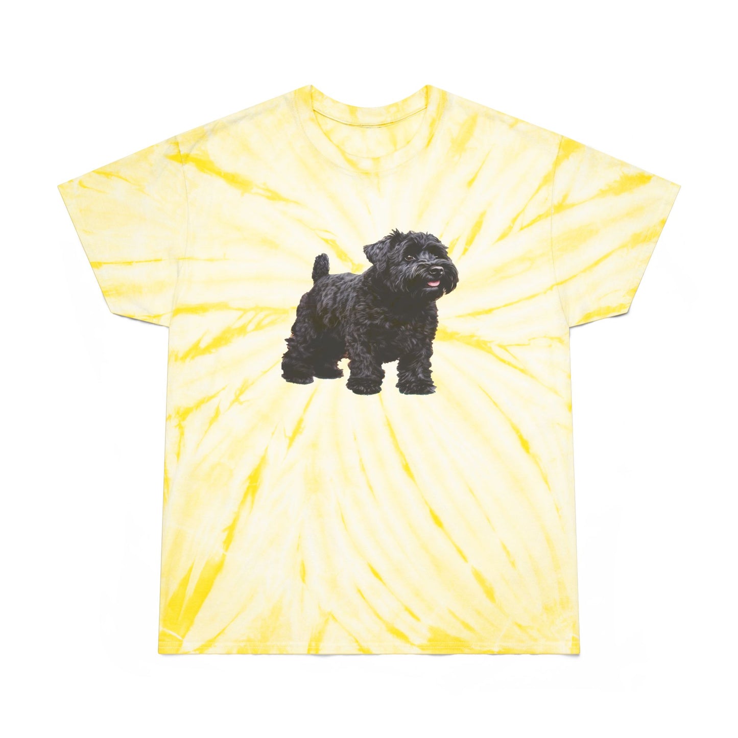 Black Russian Terrier Tie-Dye Tee, Cyclone