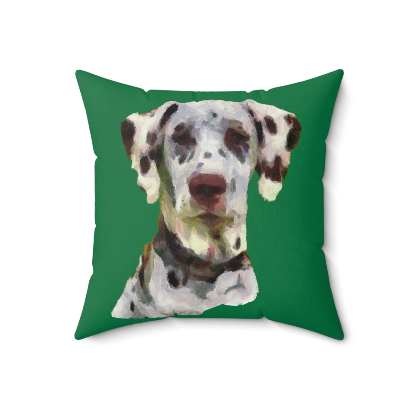 Dalmatian Impressionistic Spun Polyester Throw Pillow
