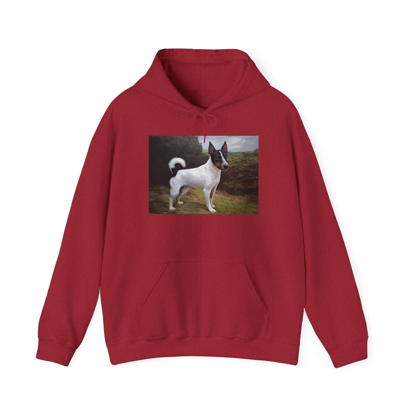 Japanese Terrrier -- Vintage Inspired Dog Art Hooded Sweatshirt - Unisex 50/50