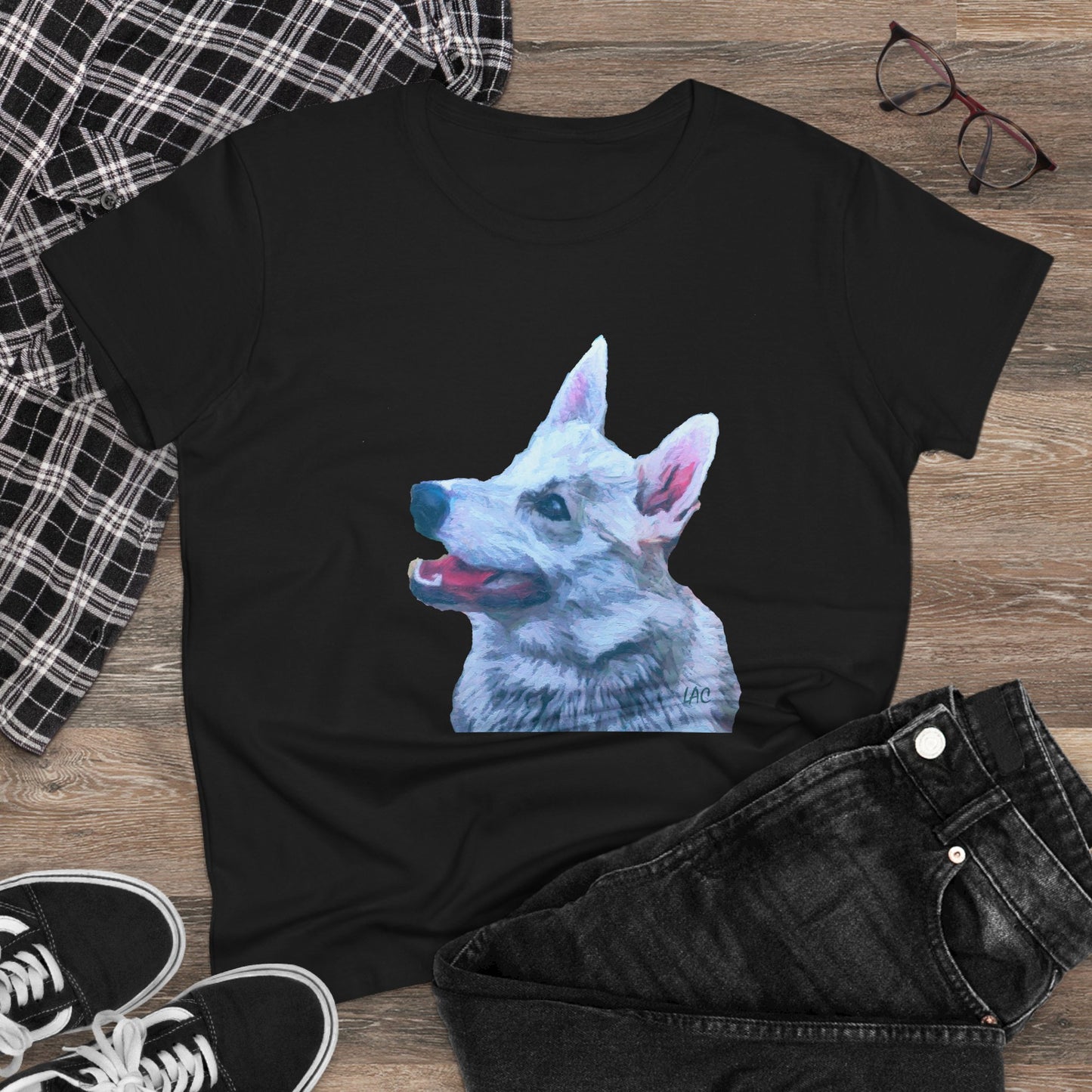 Norwegian Buhund Women's Midweight Cotton Tee