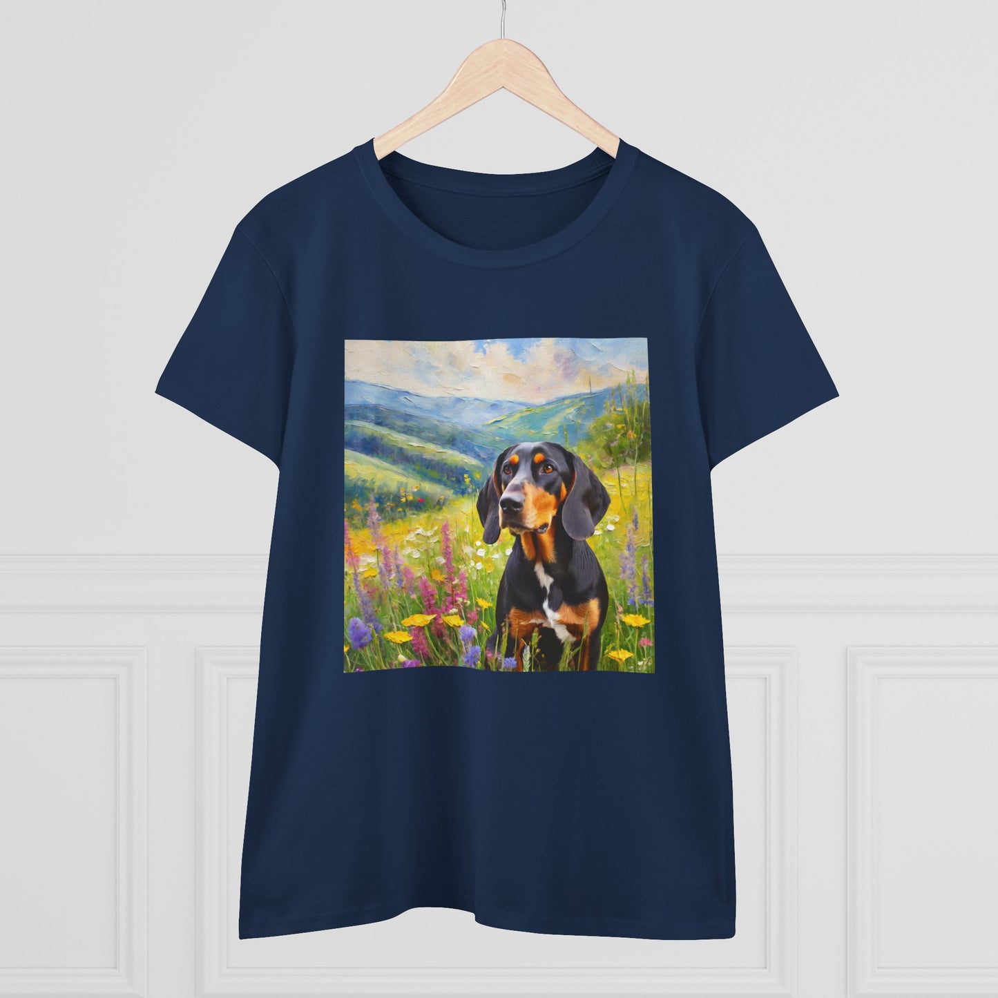 Black & Tan Coonhound Women's Midweight Cotton Tee