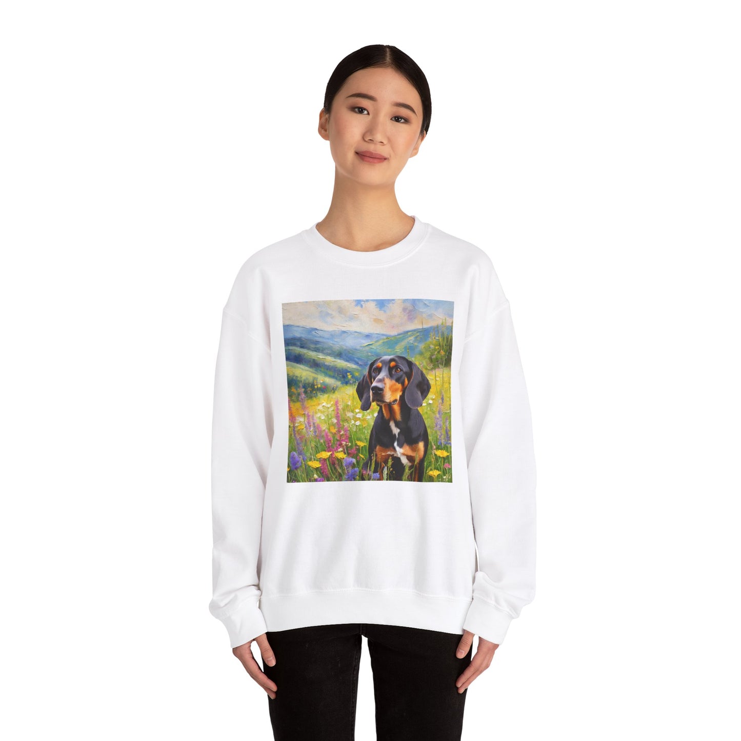 Black & Tan Coonhound Unisex 50/50 Crewneck Sweatshirt