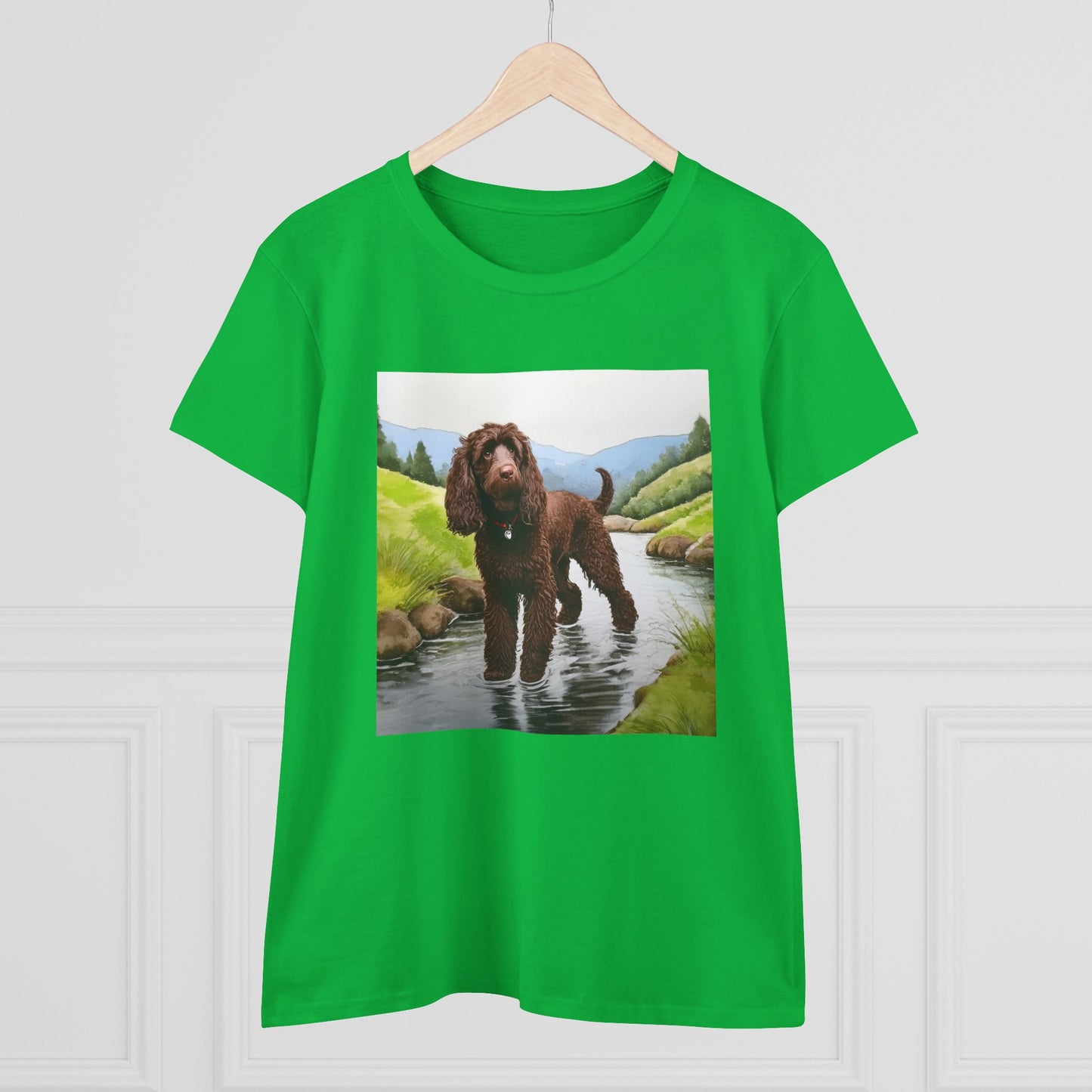 Irish Water Spaniel Women's Midweight Cotton Tee