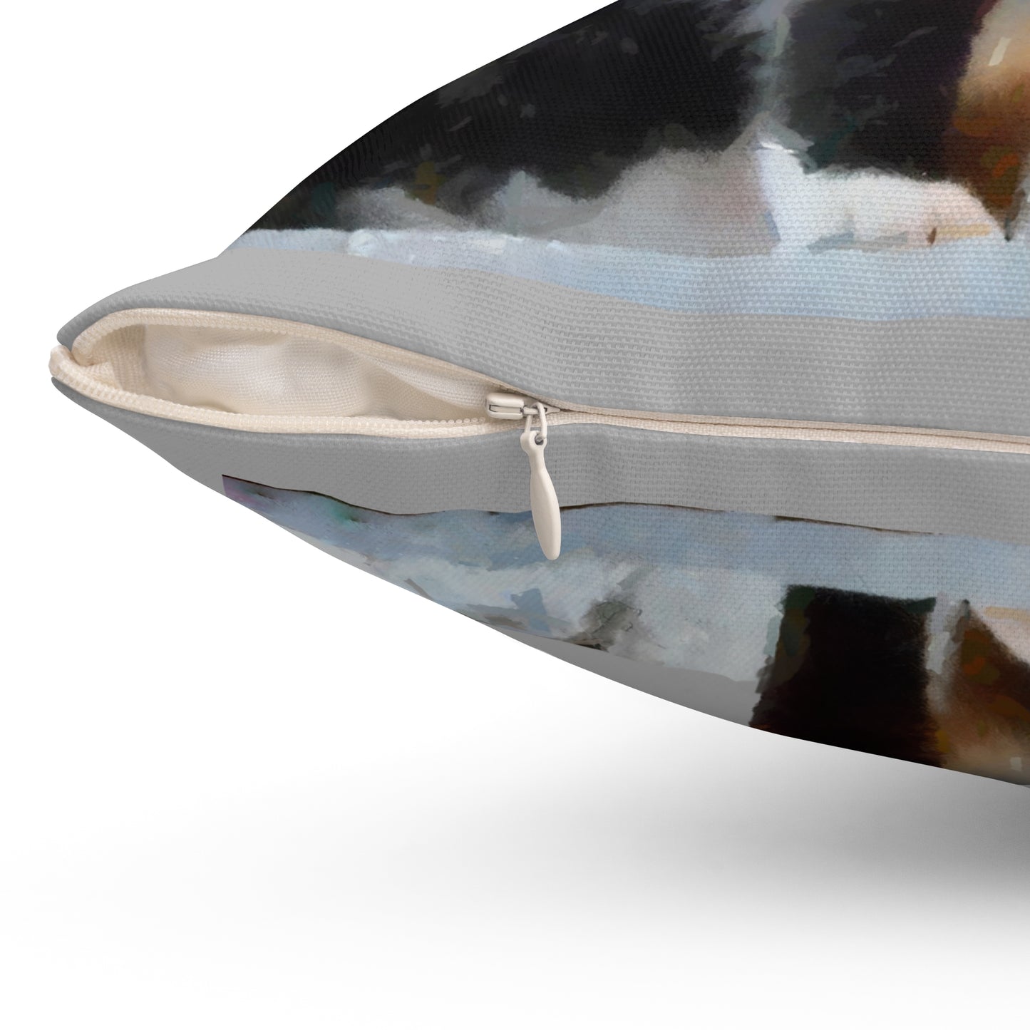 Cat from Hydra - Spun Polyester Throw Pillow