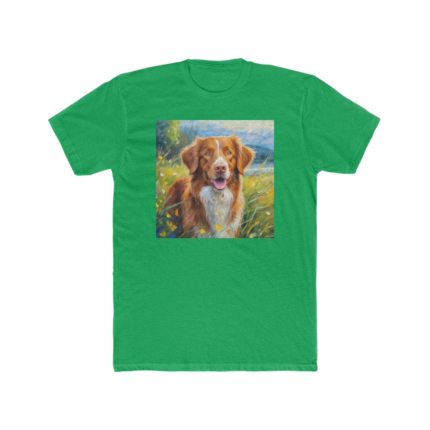 Nova Scotia Duck Tolling Retriever 'Dixie' -- Men's Fitted Cotton Crew Tee