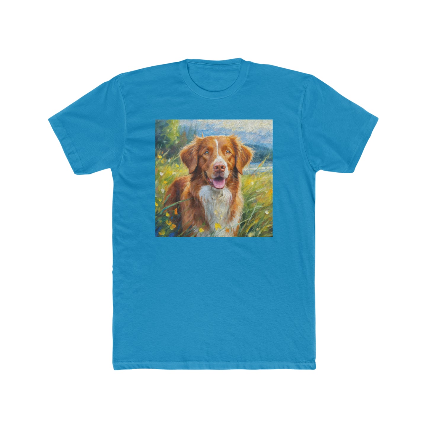 Nova Scotia Duck Tolling Retriever 'Dixie' -- Men's Fitted Cotton Crew Tee