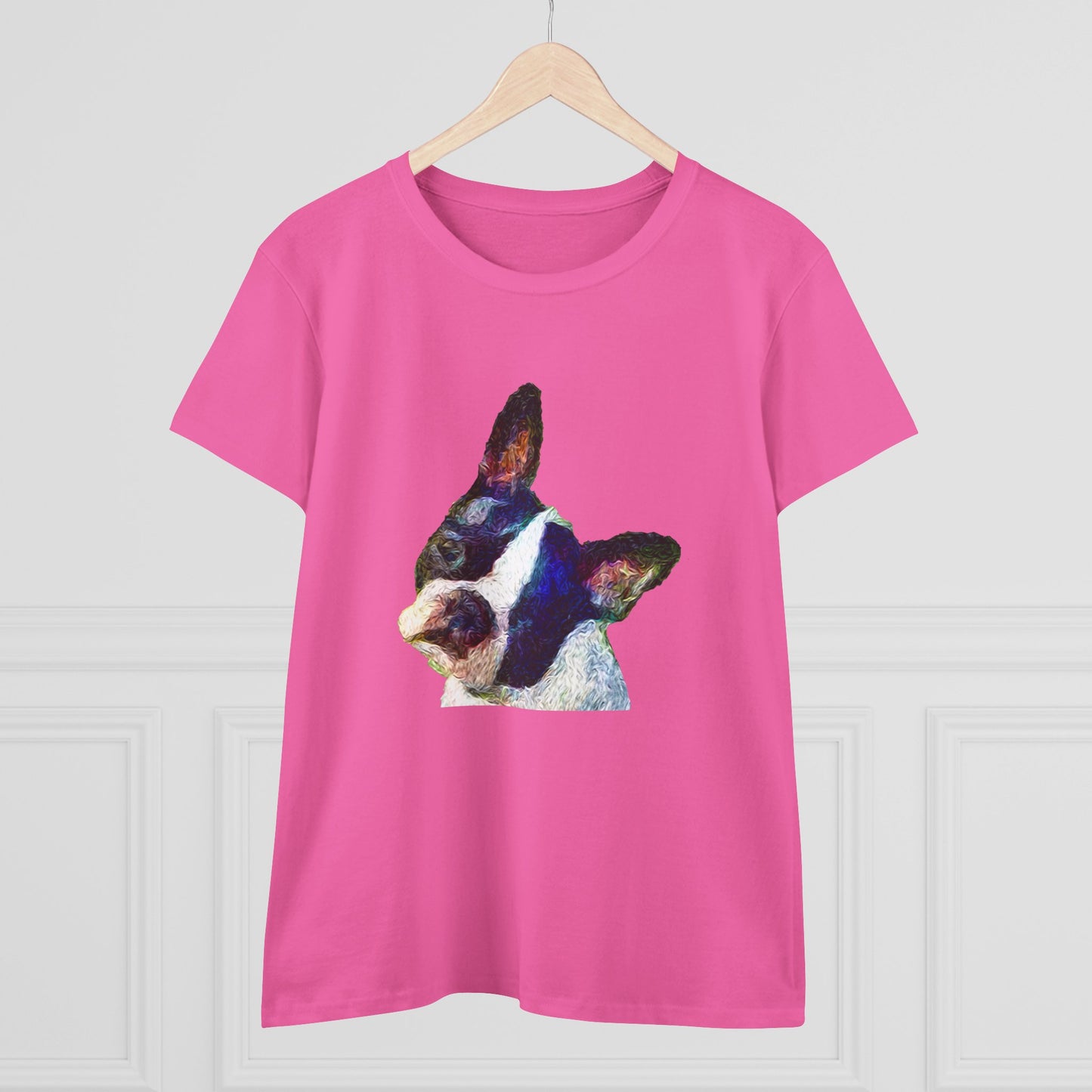 Boston Terrier 'Skipper' Women's Midweight Cotton Tee
