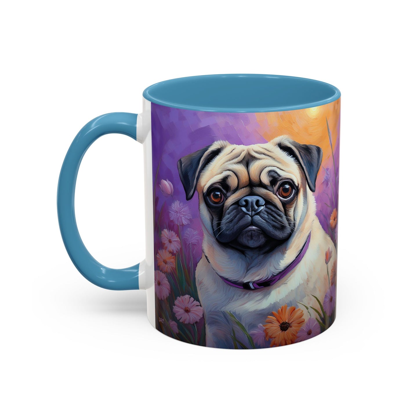 Pug - Accent Coffee Mug - 2 Sizes