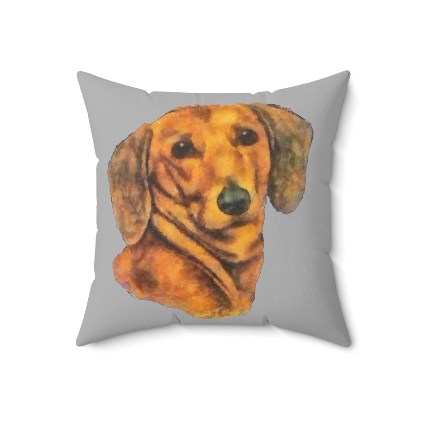 Dachshund 'Doxie #1' Spun Polyester Throw Pillow