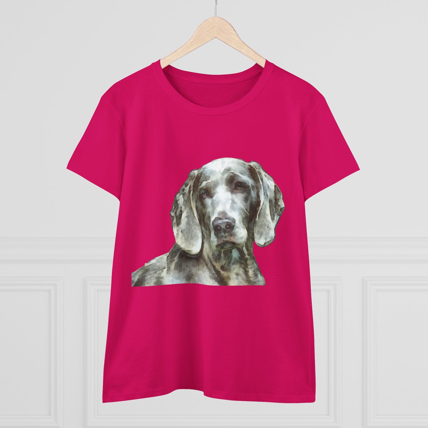 Weimaraner 'Greyson' Women's Midweight Cotton Tee