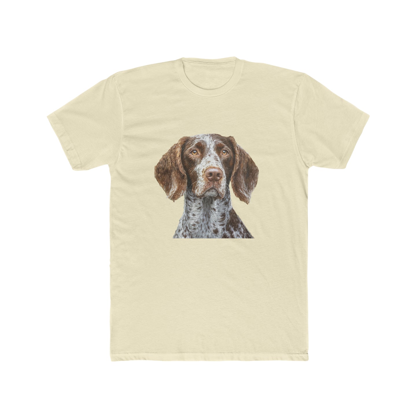 German Wirehaired Pointer Men's Fitted Cotton Crew Tee