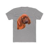 Redbone Coonhound - Men's Fitted Cotton Crew Tee