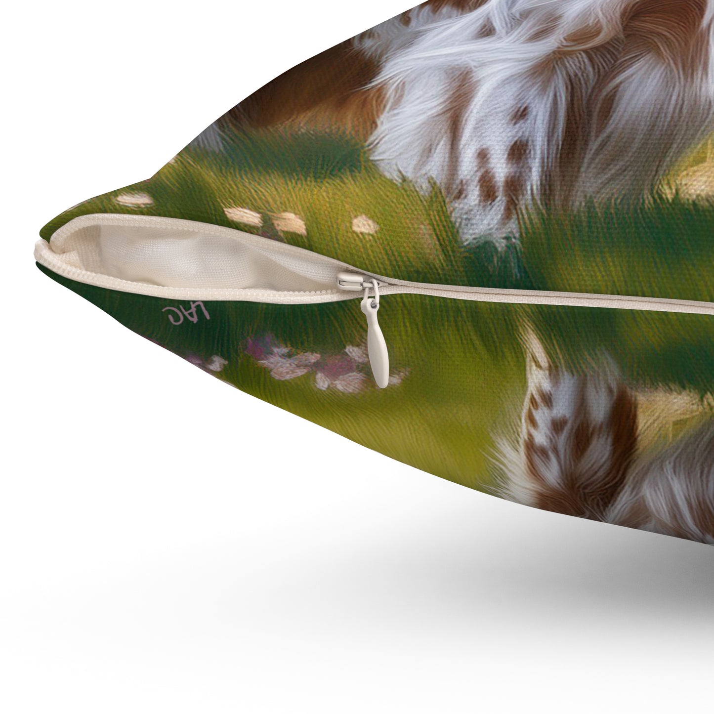 Charming English Setter Spun Polyester Throw Pillow