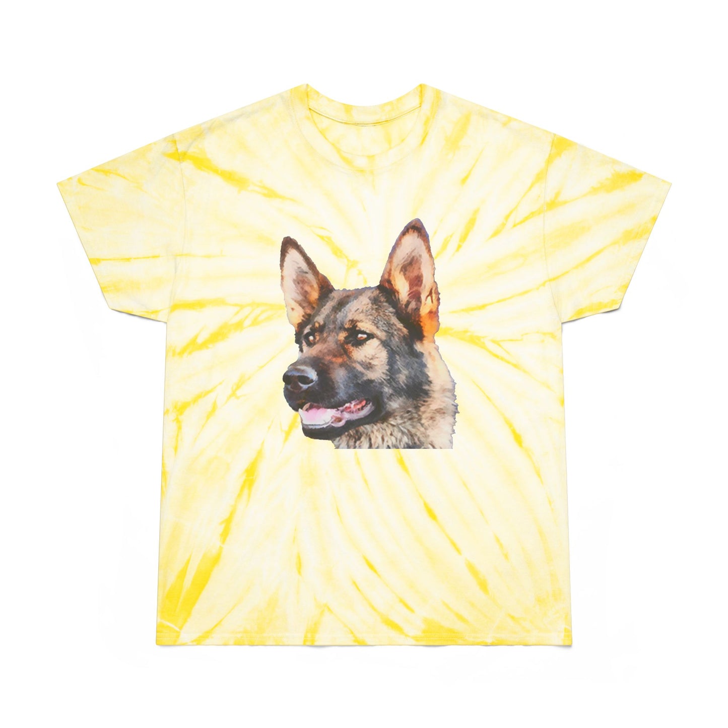 German Shepherd Tie-Dye Tee, Cyclone: A Splash of Fun