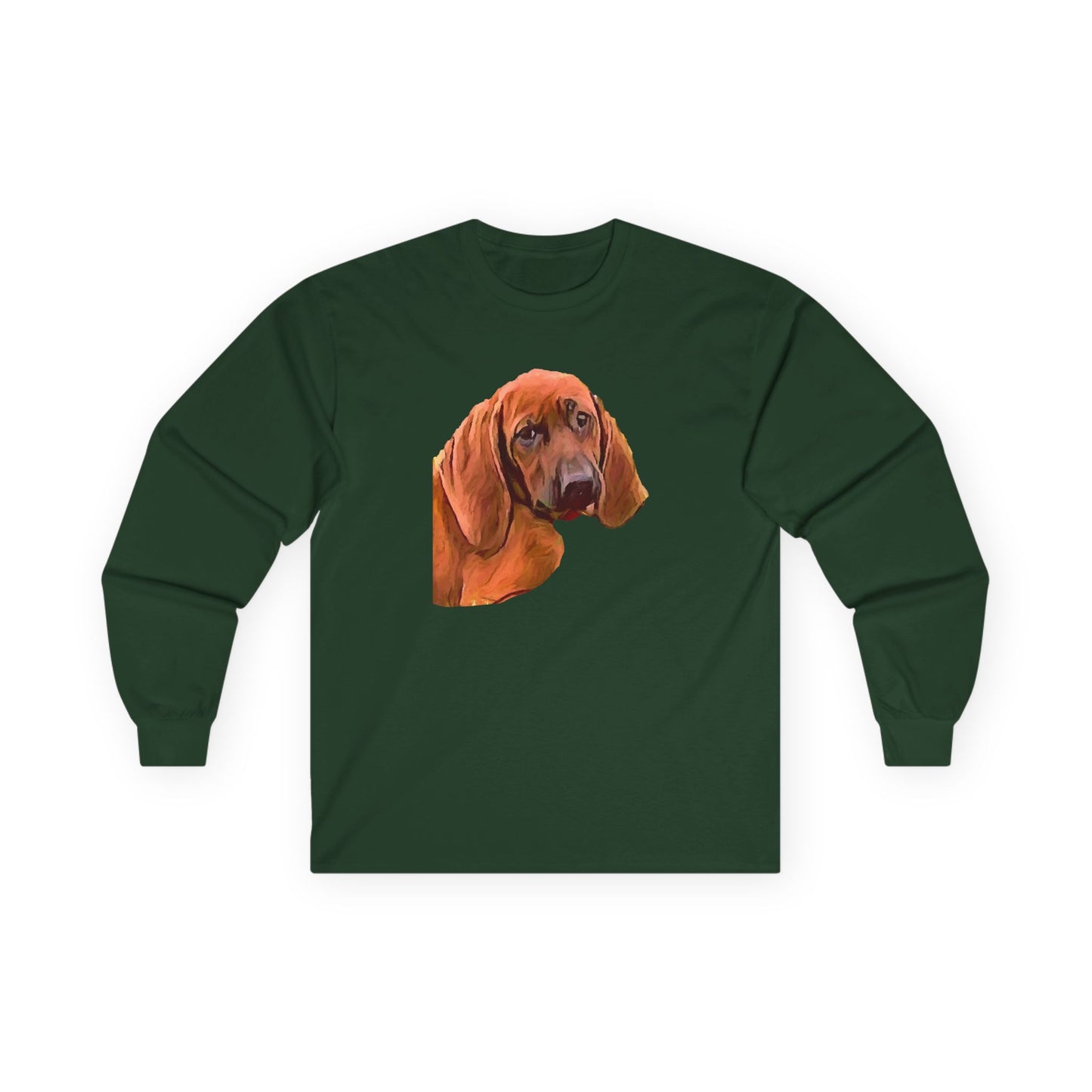 Redbone Coonhound - Unisex Cotton Long Sleeve Tee