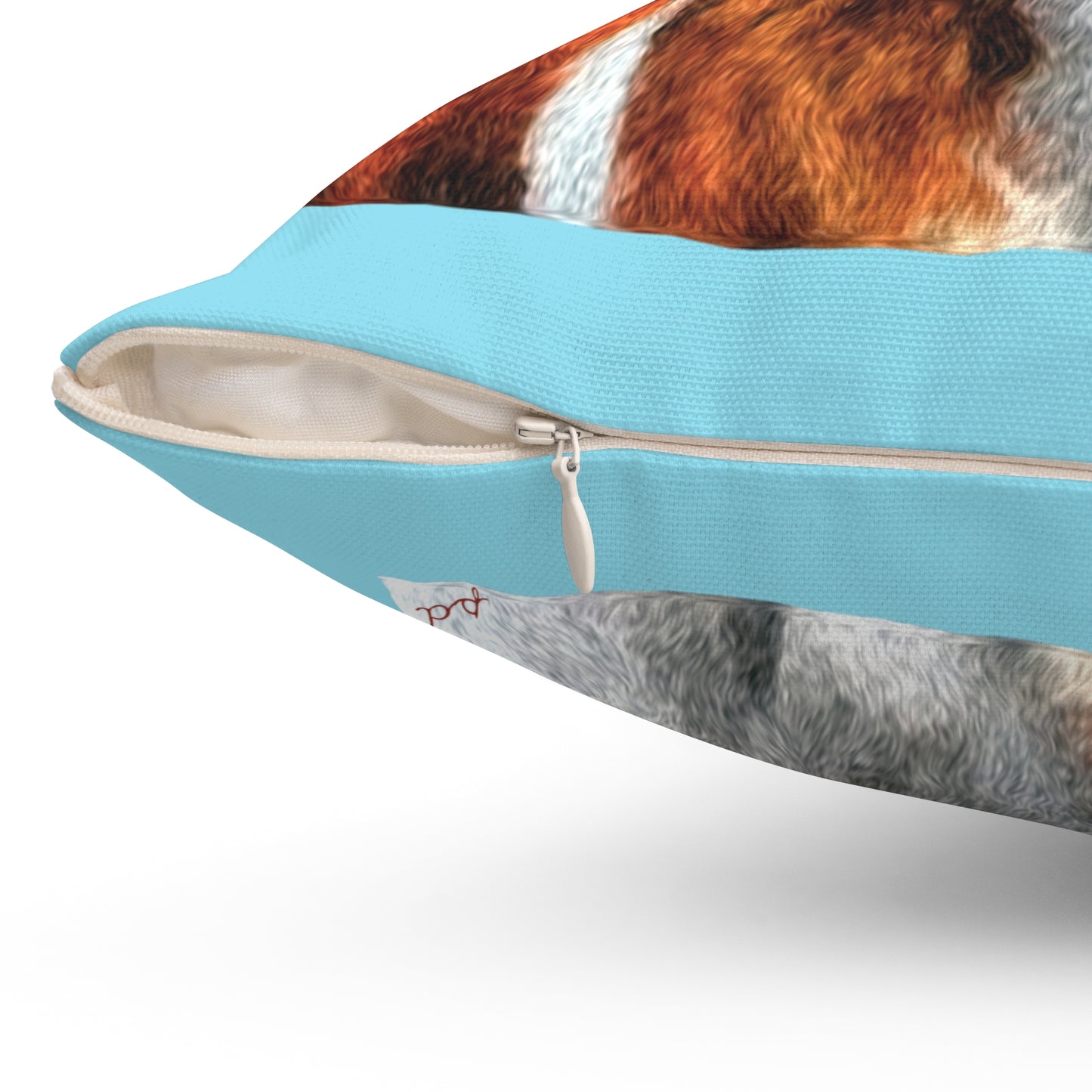 Gunner Brittany Spaniel Spun Polyester Throw Pillow