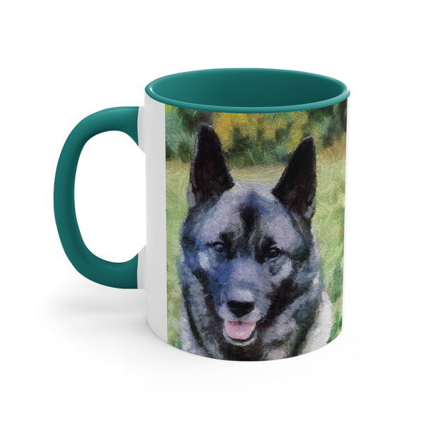 Norwegian Elkhound Accent Coffee Mug, 11oz