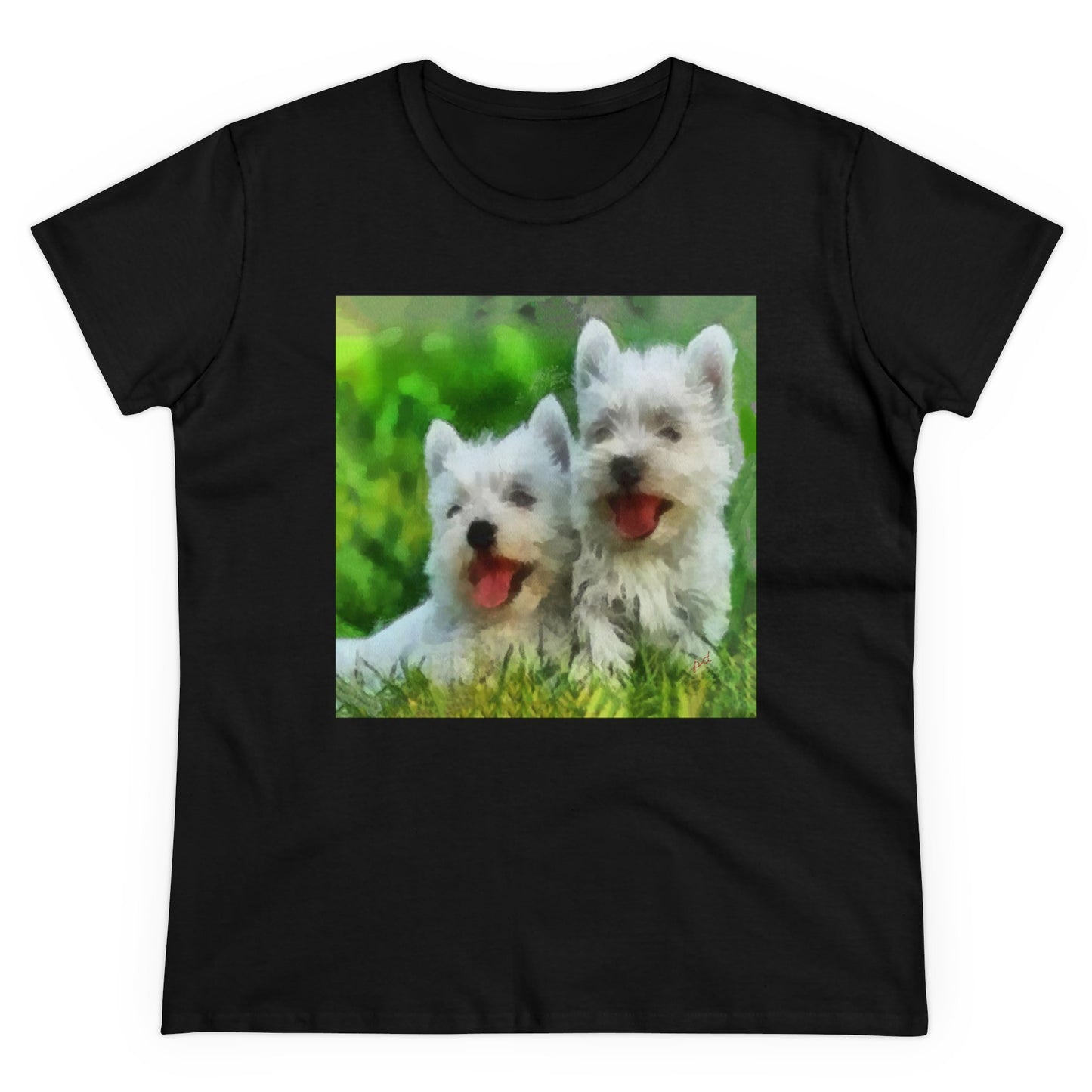 Charming West Highland Terrier Women's Midweight Cotton Tee