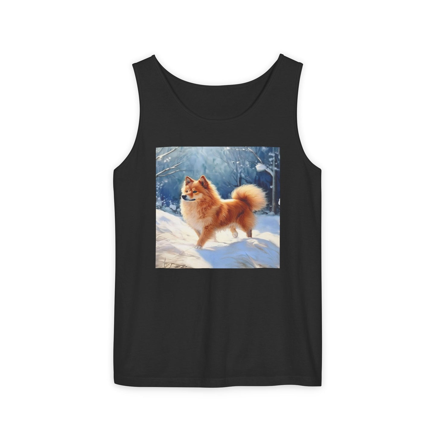Finnish Spitz Unisex Relaxed Fit Garment-Dyed Tank Top