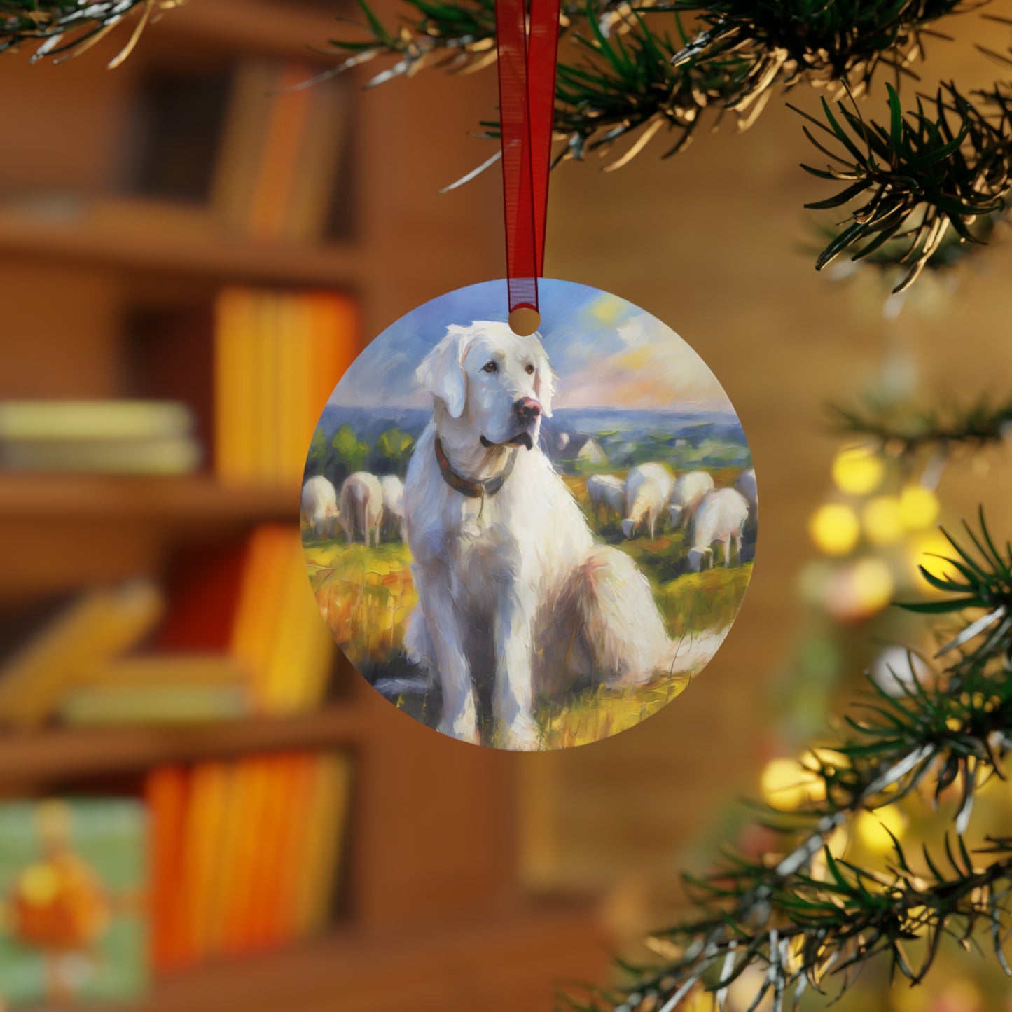 Hungarian Kuvasz Metal Ornaments