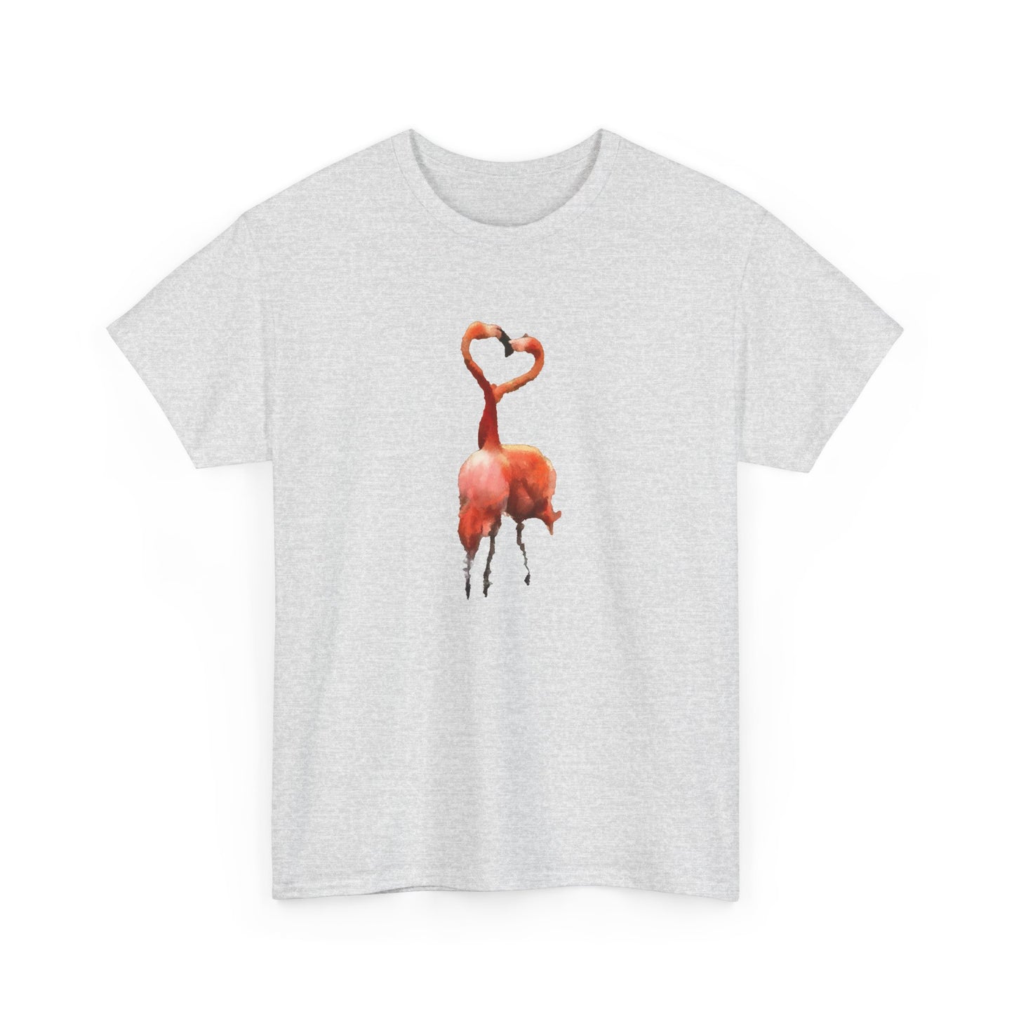 Flamingos - 'Love Birds' Unisex Heavy Cotton Tee