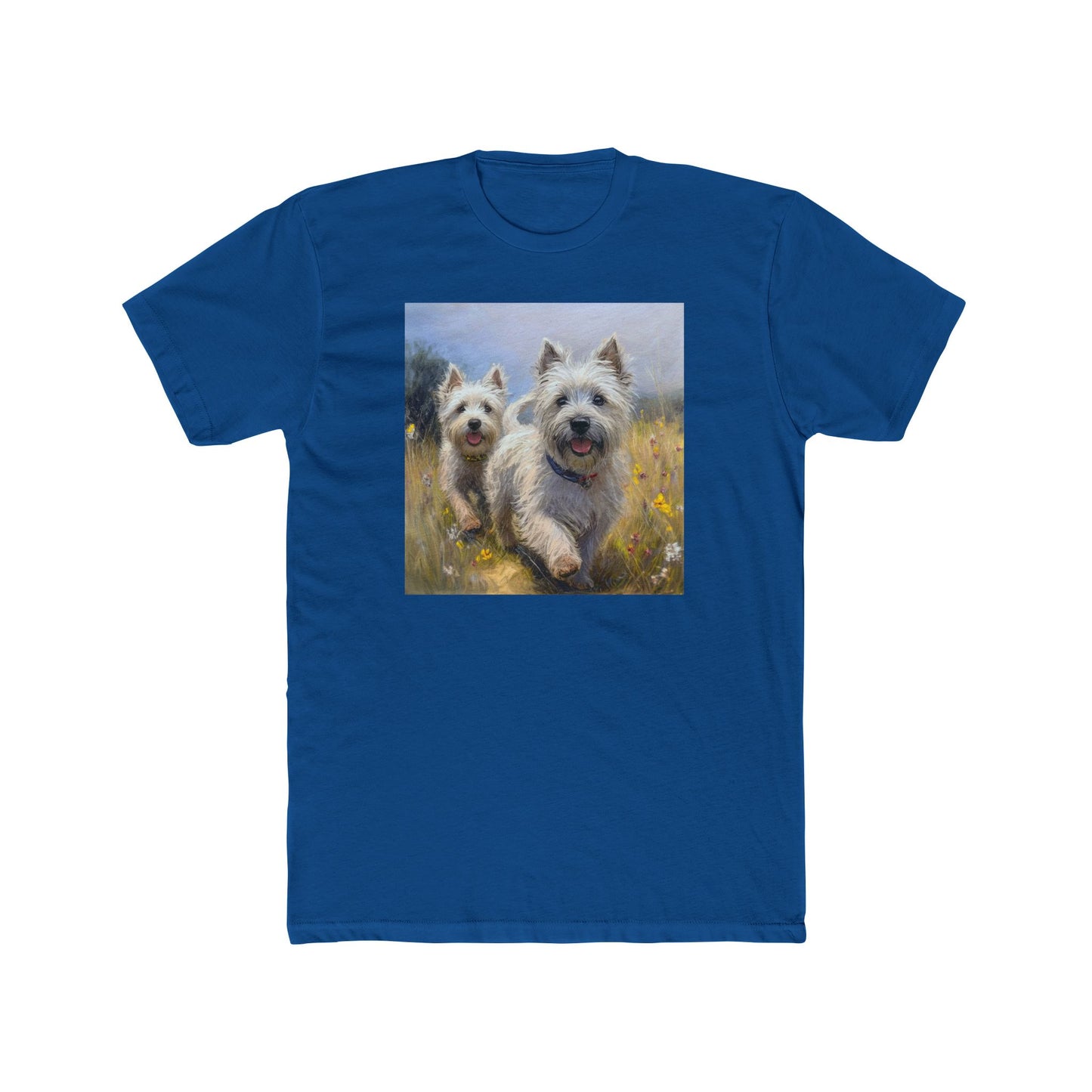 Cairn Terriers - Men's Fitted Cotton Crew Tee