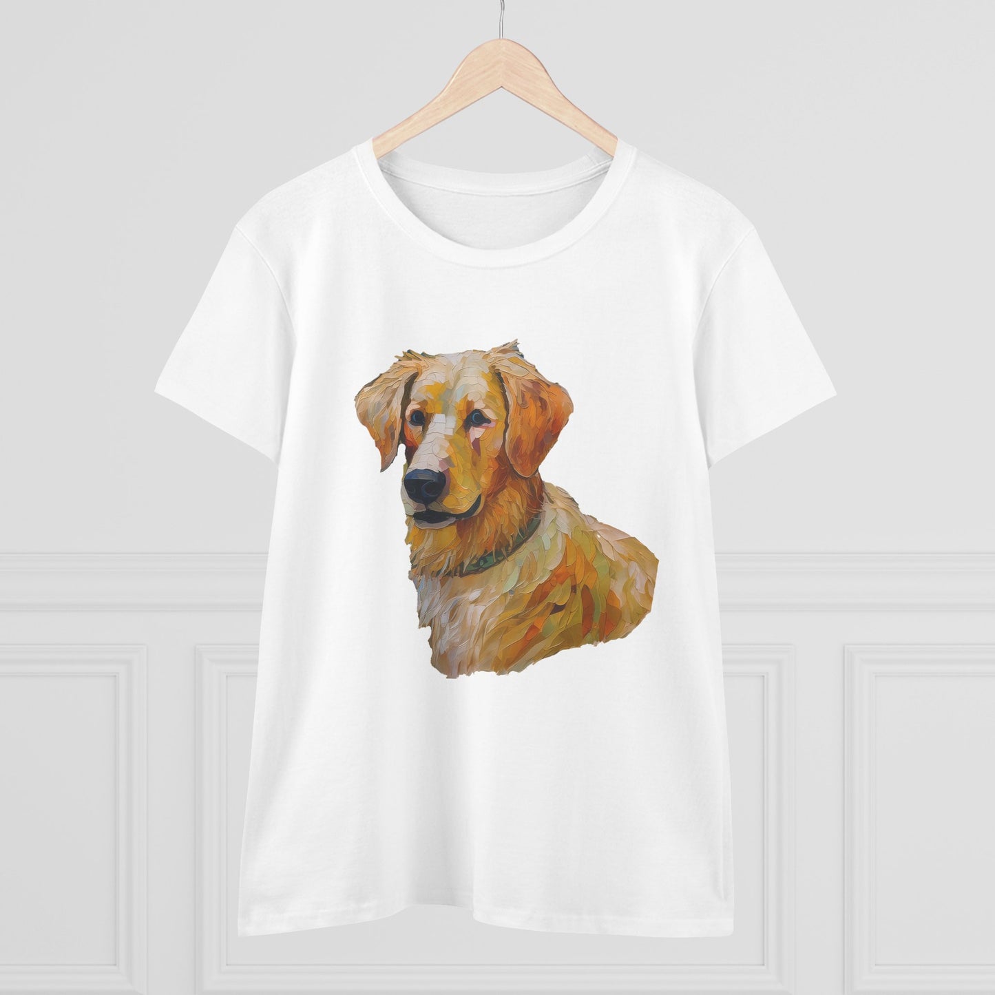 Golden Retriever Puppy Women's Midweight Cotton Tee