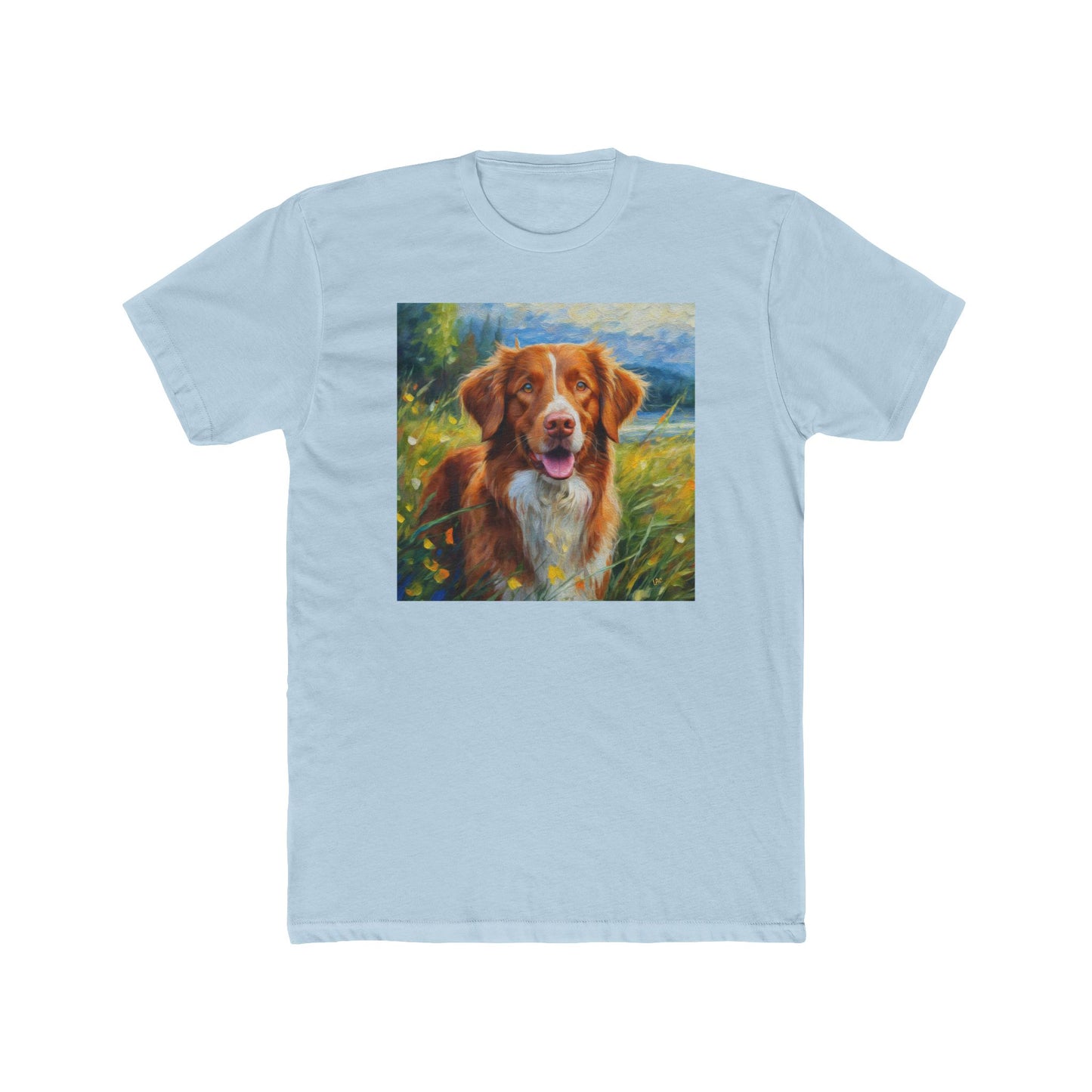 Nova Scotia Duck Tolling Retriever 'Dixie' Men's Fitted Cotton Crew Tee
