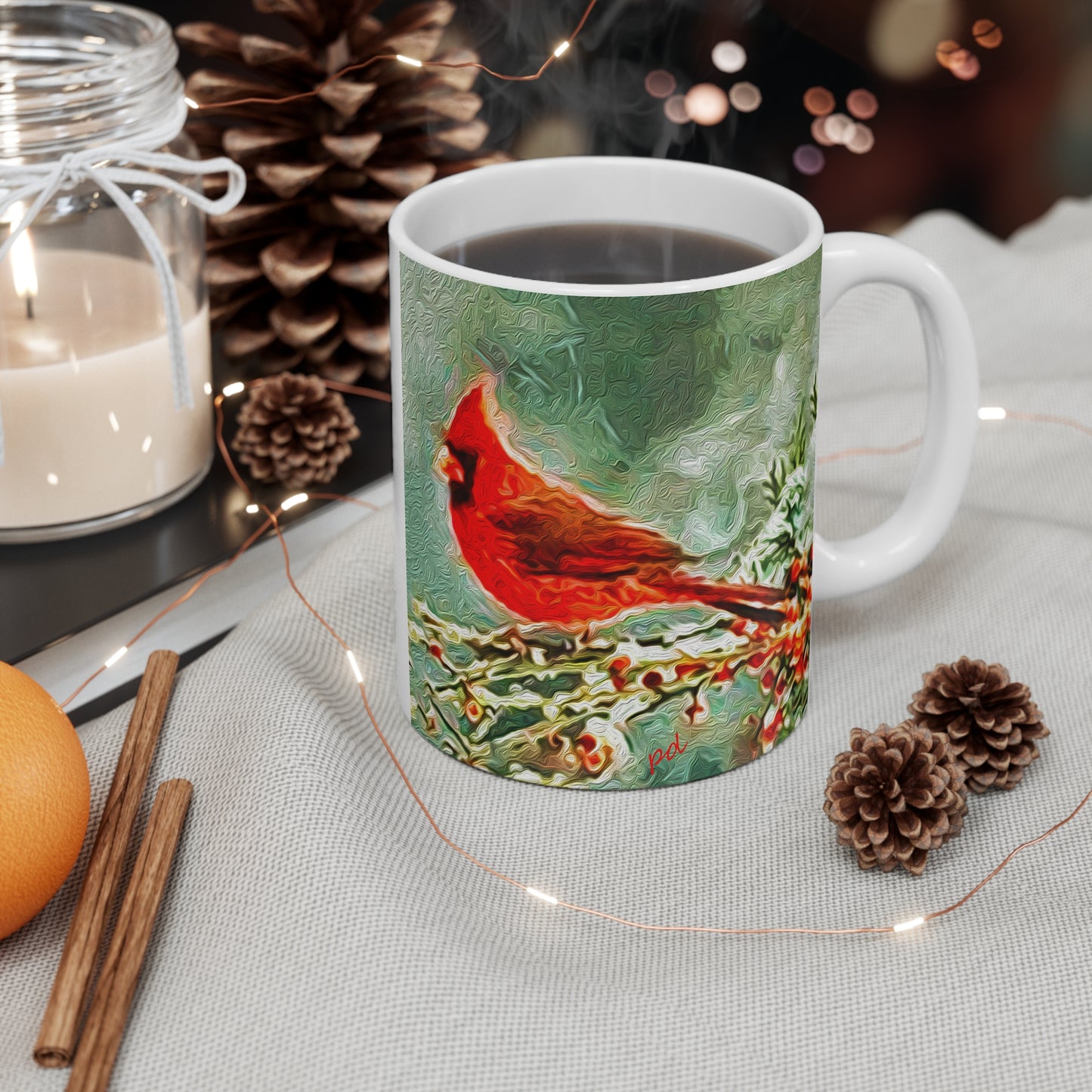 Winter Cardinal - Ceramic Mug 11oz