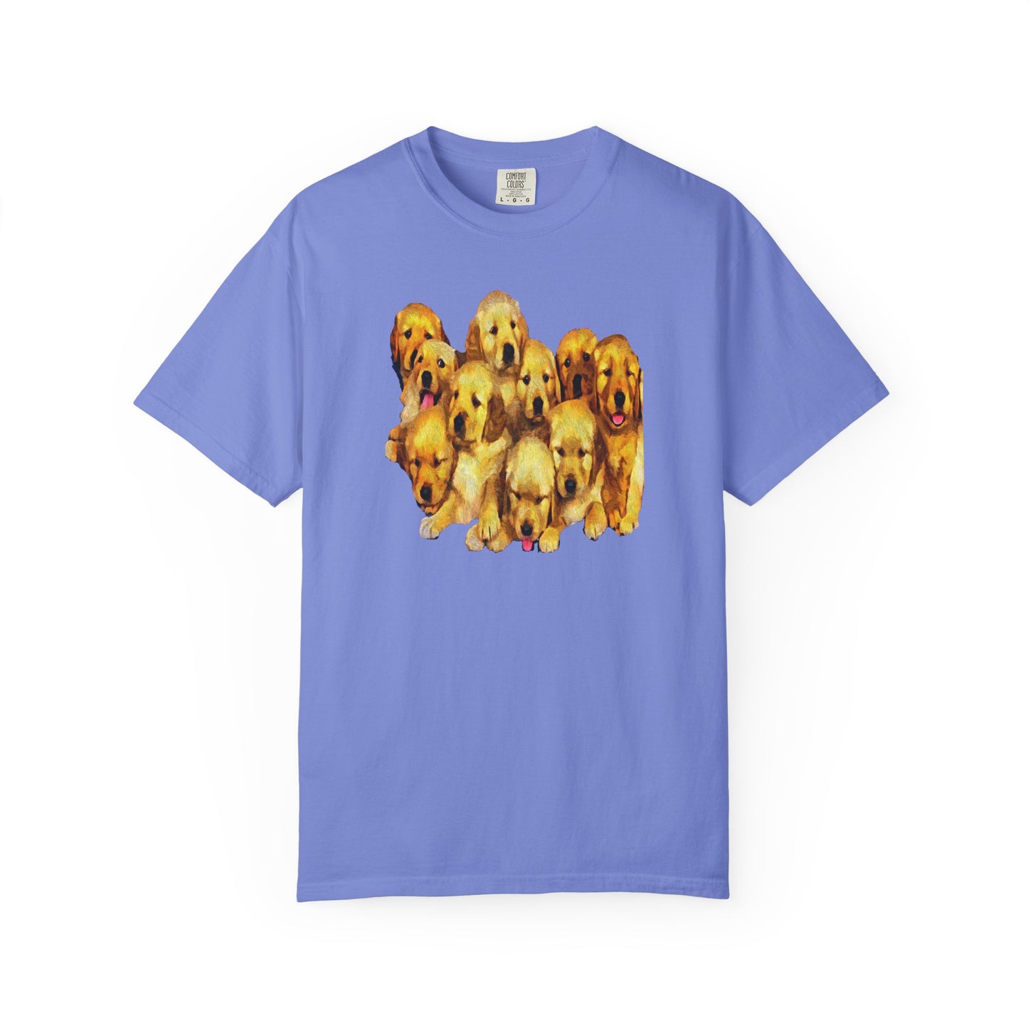 Golden Retriever Puppies Unisex-Adult Relaxed Fit Cotton T-shirt