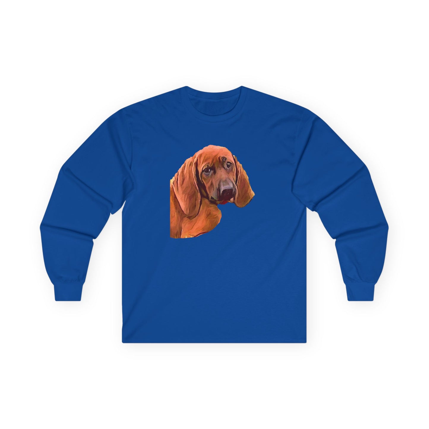 Redbone Coonhound - Unisex Cotton Long Sleeve Tee