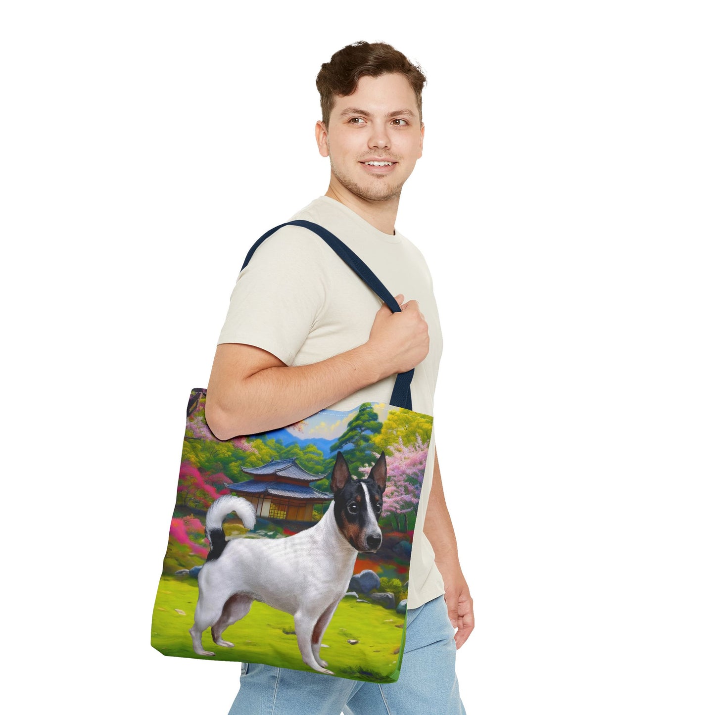Japanese Terrier Polyester Tote Bag