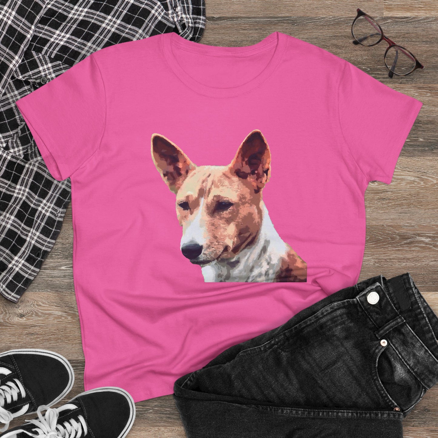 Basenji Women's Midweight Cotton Tee - A Whisper of Comfort