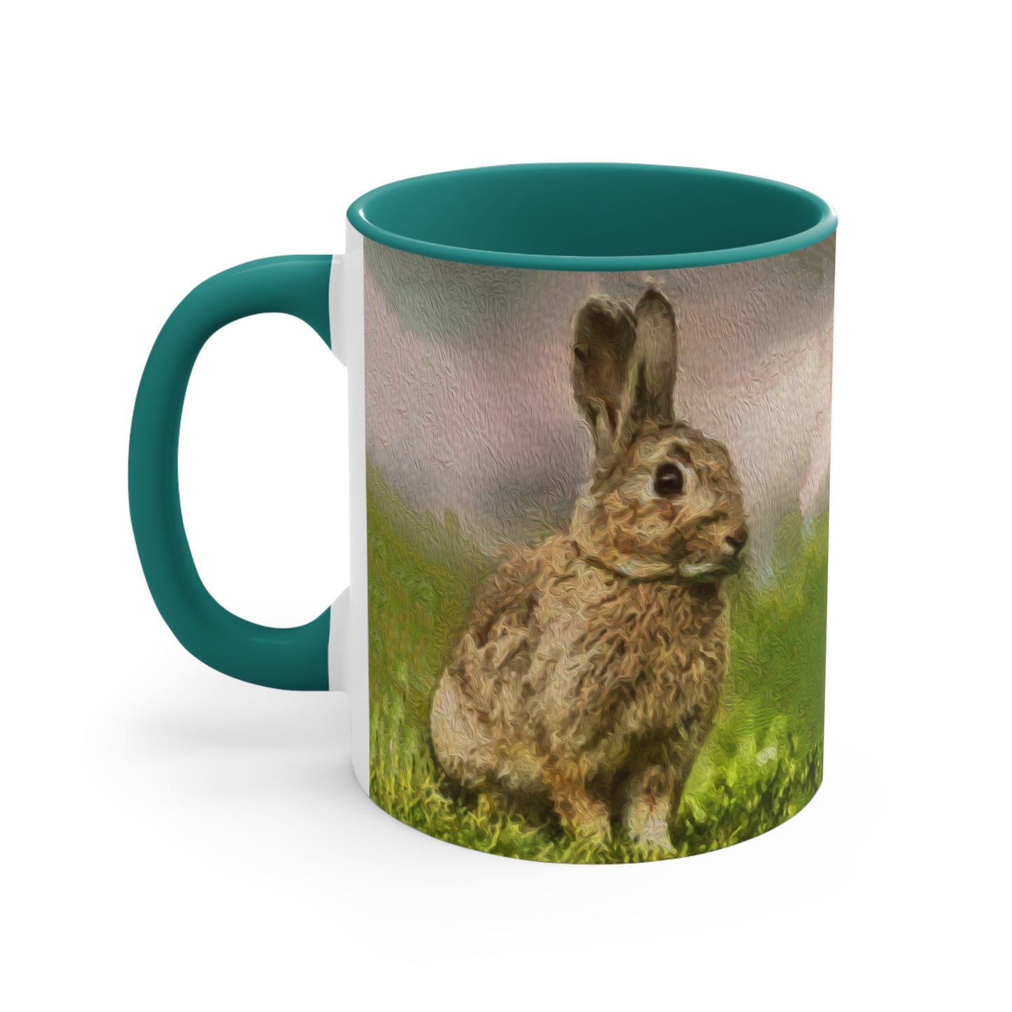 Rabbit 'Clover' Accent Coffee Mug, 11oz