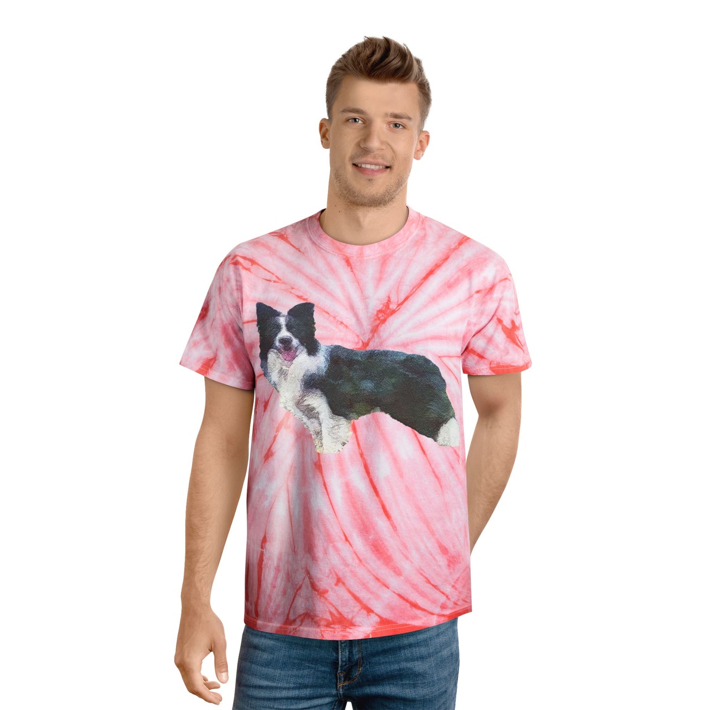Border Collie '#1' Cyclone Tie-Dye Tee