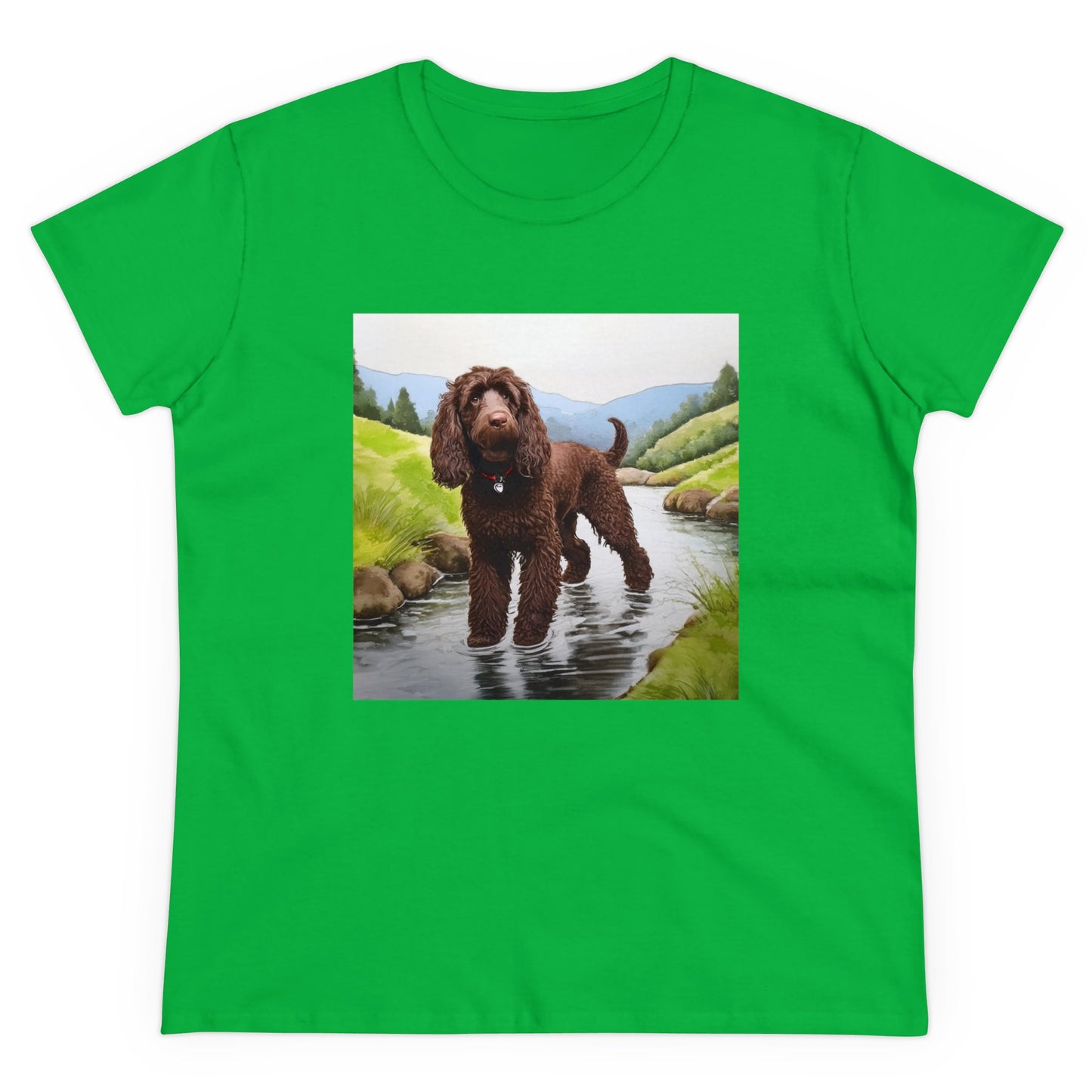Irish Water Spaniel Women's Midweight Cotton Tee