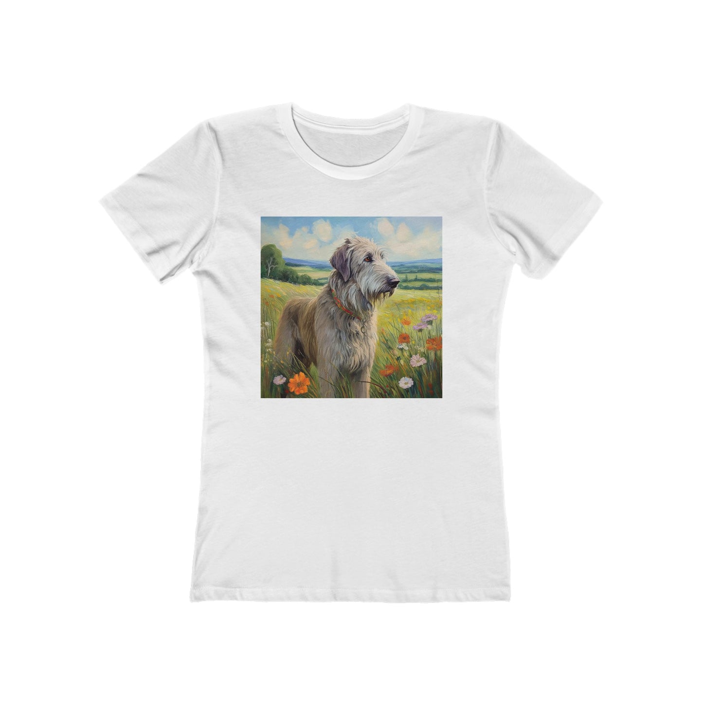 Irish Wolfhound Women's Slim Fitted Ringspun Cotton Tee
