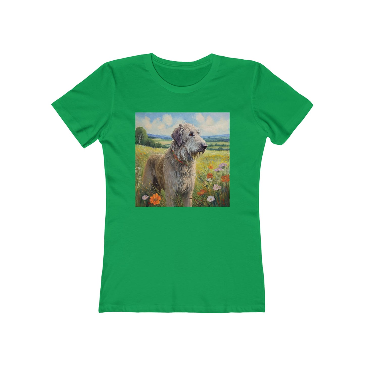 Irish Wolfhound Women's Slim Fitted Ringspun Cotton Tee