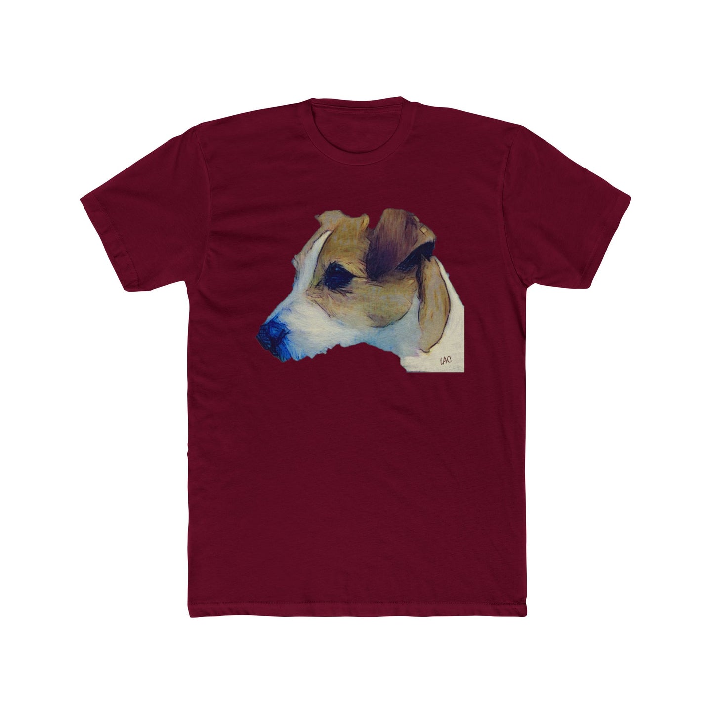 Parson Jack Russell Terrier - Men's Fitted Cotton Crew Tee