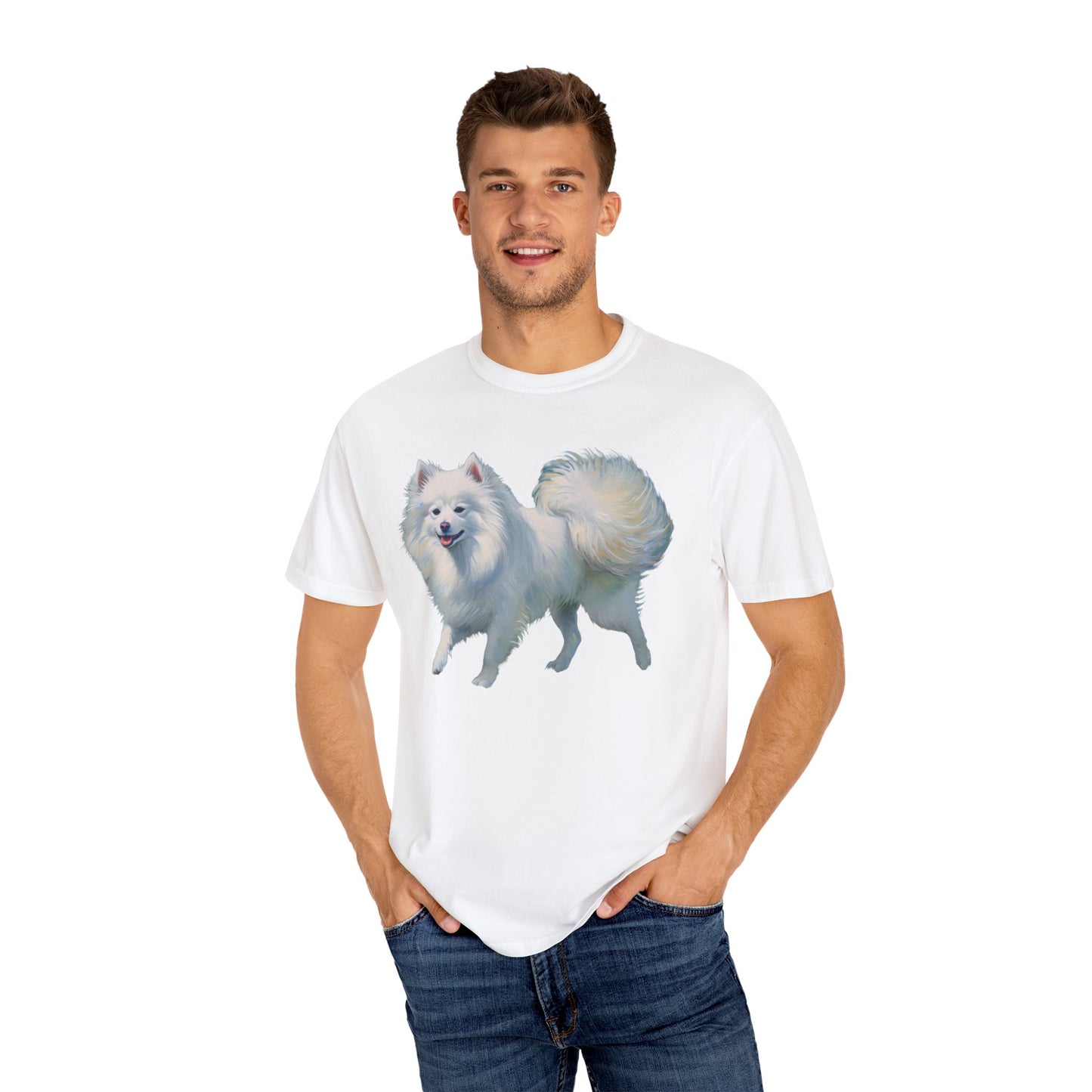 Japanese Spitz - Unisex Relaxed Garment-Dyed T-shirt