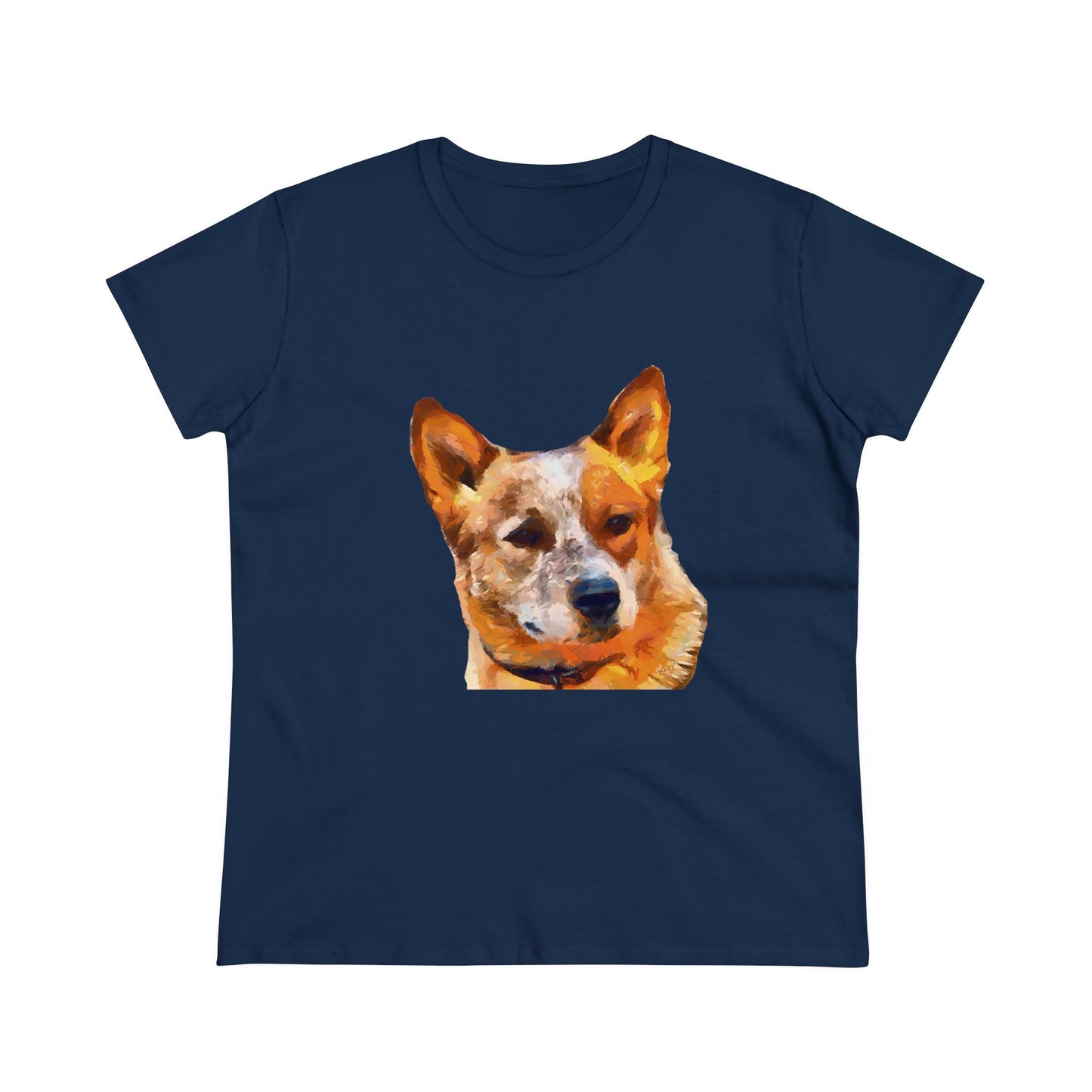 Red Heeler - Australian Cattle Dog Women's Midweight Cotton Tee: A Soft Embrace of Elegance