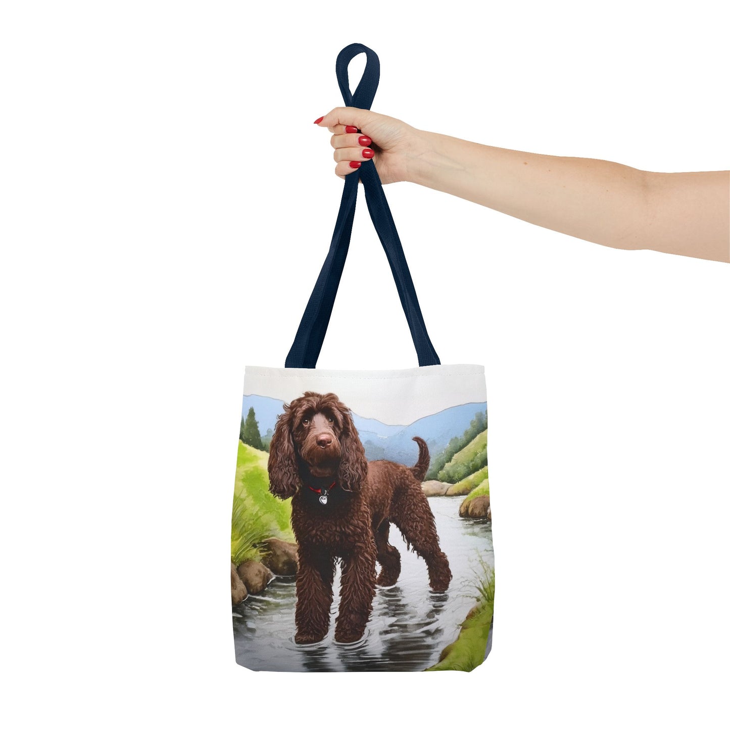 Irish Water Spaniel Polyester Tote Bag (AOP)