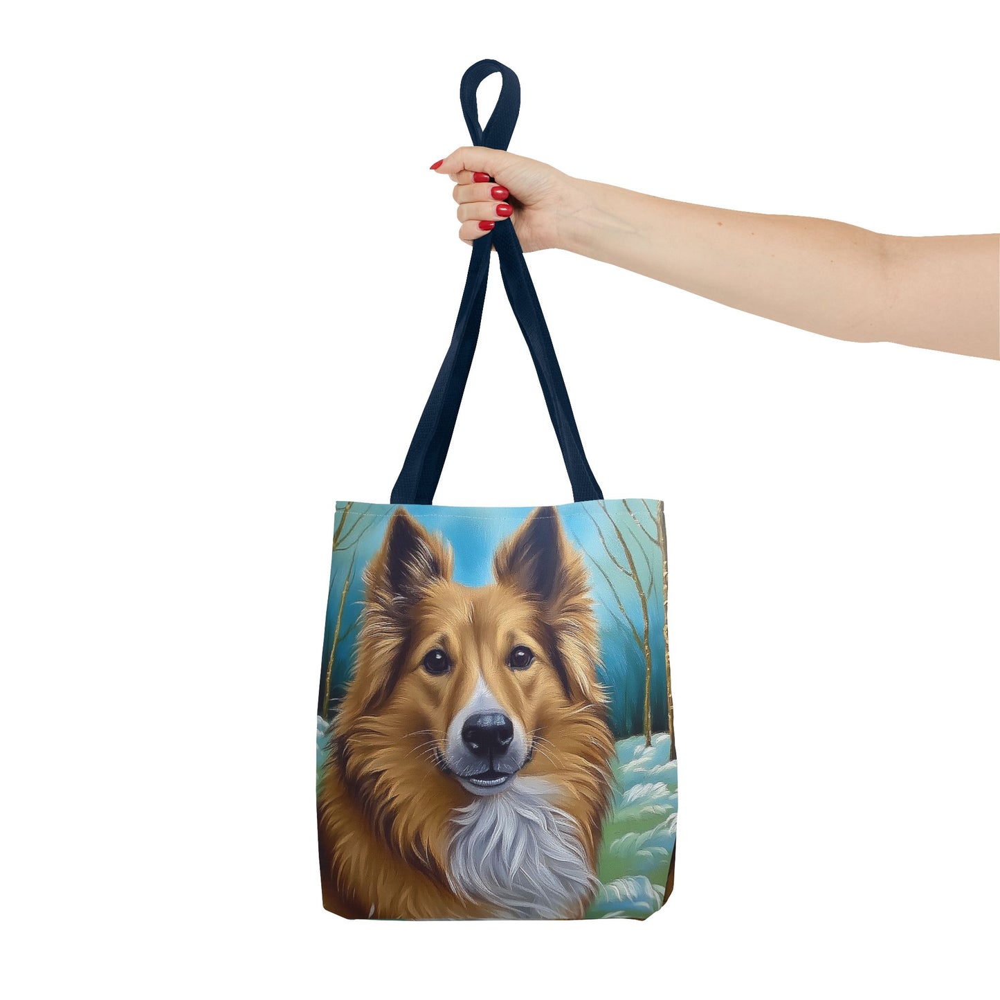 Icelandic Sheepdog Polyester Tote Bag (AOP)