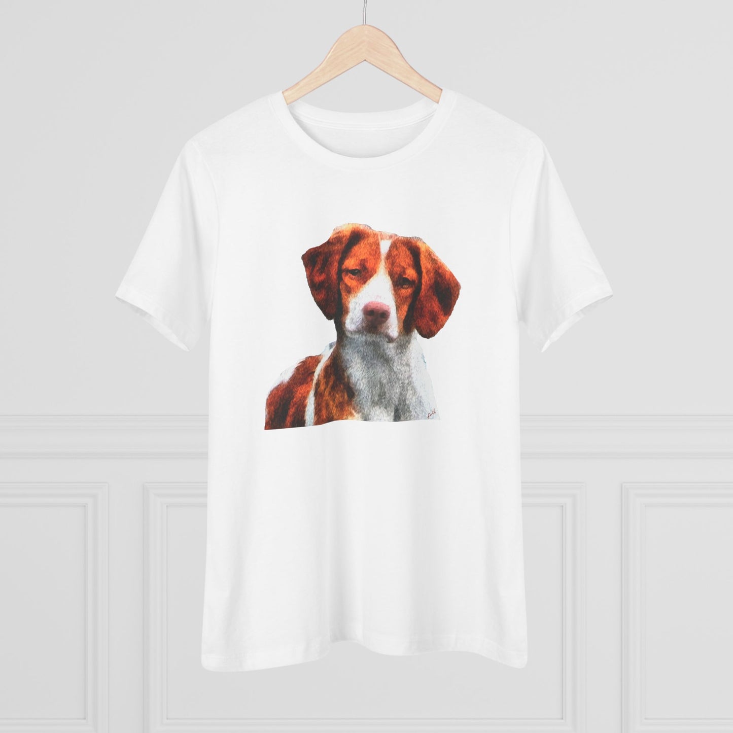 Brittany Spaniel 'Gunner' Women's Relaxed Fit Cotton Tee