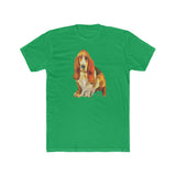 Basset Hound 'Lautrec' Men's Fitted Cotton Crew Tee