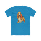 Basset Hound 'Lautrec' Men's Fitted Cotton Crew Tee