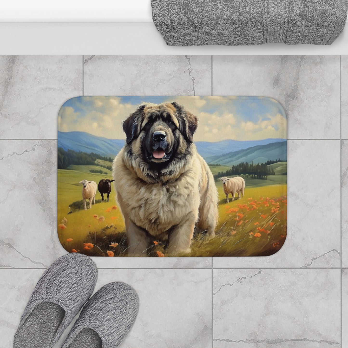 Caucasian Shepherd Dog Bathroom Rug Mat