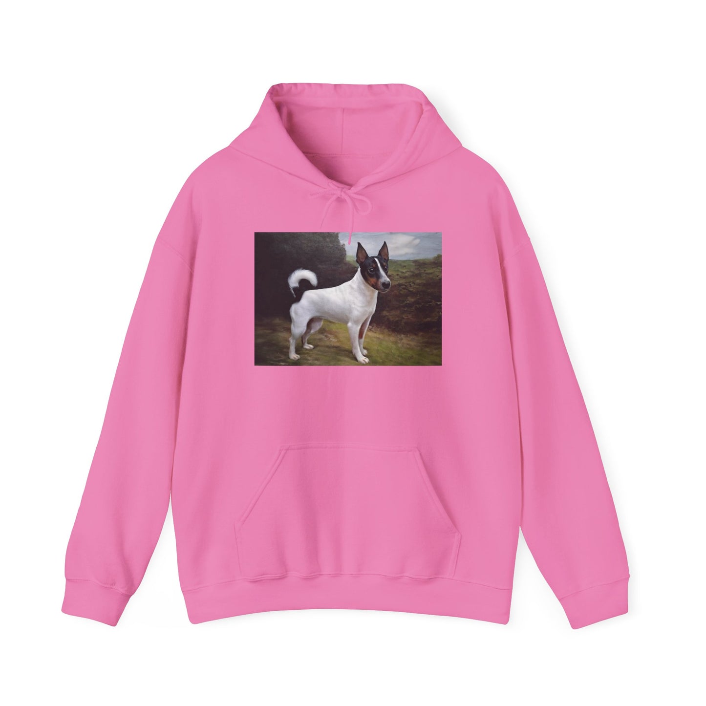 Japanese Terrrier -- Vintage Inspired Dog Art Hooded Sweatshirt - Unisex 50/50