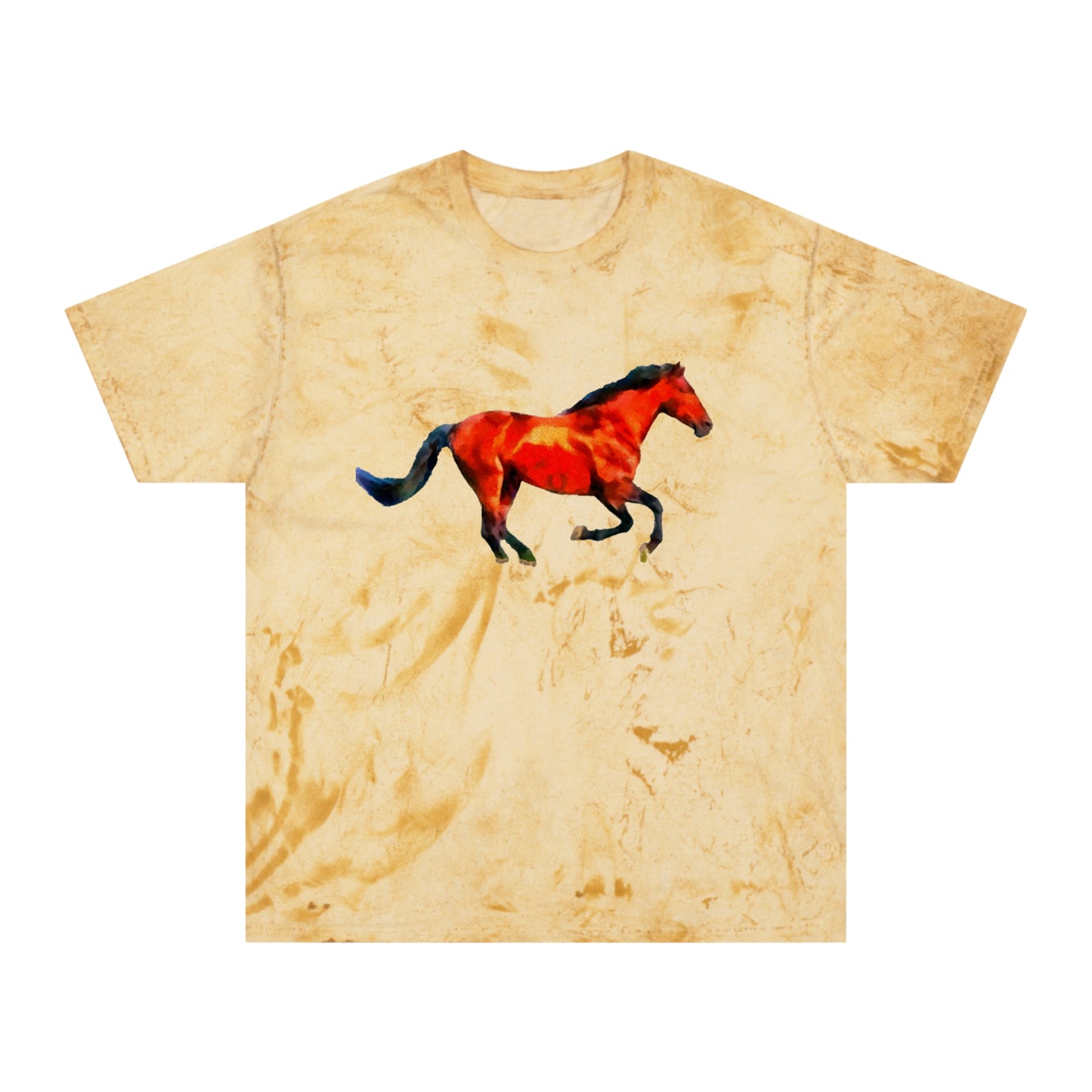 Horse 'Old Red' Unisex Cotton Color Blast T-Shirt
